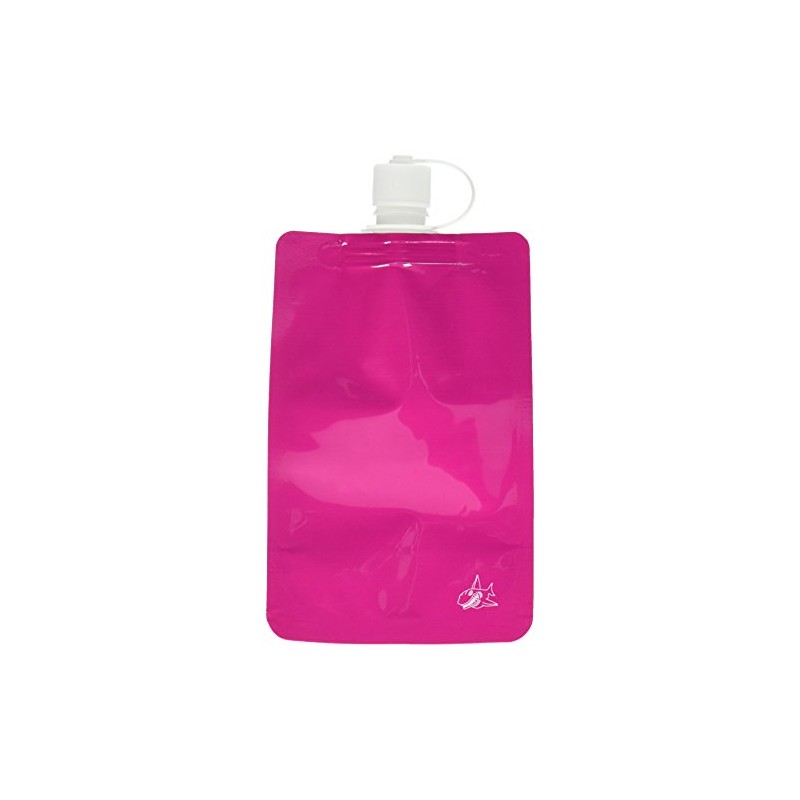Shark Skinz z Flexible Reusable 7.5 oz Flask, Pink/Green