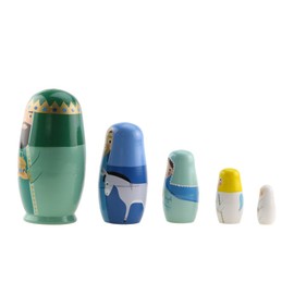 Winterworm Set of 5 Religious Priest Nun Russian Dolls Nesting Dolls Gloosy Matryoshka Dolls