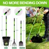 LANNEY Pooper Scooper - 38" Long Adjustable Metal Handle Dog