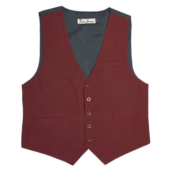 Retro Seventy2 Men’s Check Waistcoats Stewart Tartan Tweed Formal Classic