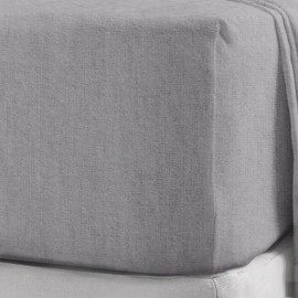 KHIM® 100% Soft Brushed Cotton Flannelette | 16Inch/40CM Extra Deep Fitted Sheets | Single - Silver