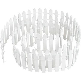 White Miniature Garden Fence Wooden Picket Fence Border Bonsai Fairy Garden Decoration Ornament Decorative Fences Patio, Lawn and Garden, Decoration