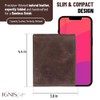 Ignis Craft Leather RFID Blocking Minimalist Bifold, Ultra-Thin Design Wallet