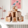6 Pcs Large Woodland Animals Nursery Decor Wooden Blocks, 2.36