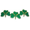 Irish Green Shamrock 3-Piece Lapel or Hat Pin &Tie Tack