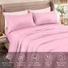 Elegant Comfort Luxurious 4-Piece Silky Satin Sheet Set, Skin and