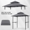 MASTERCANOPY Grill Gazebo Replacement Canopy Top for Model L-GG001PST-F (Gray)