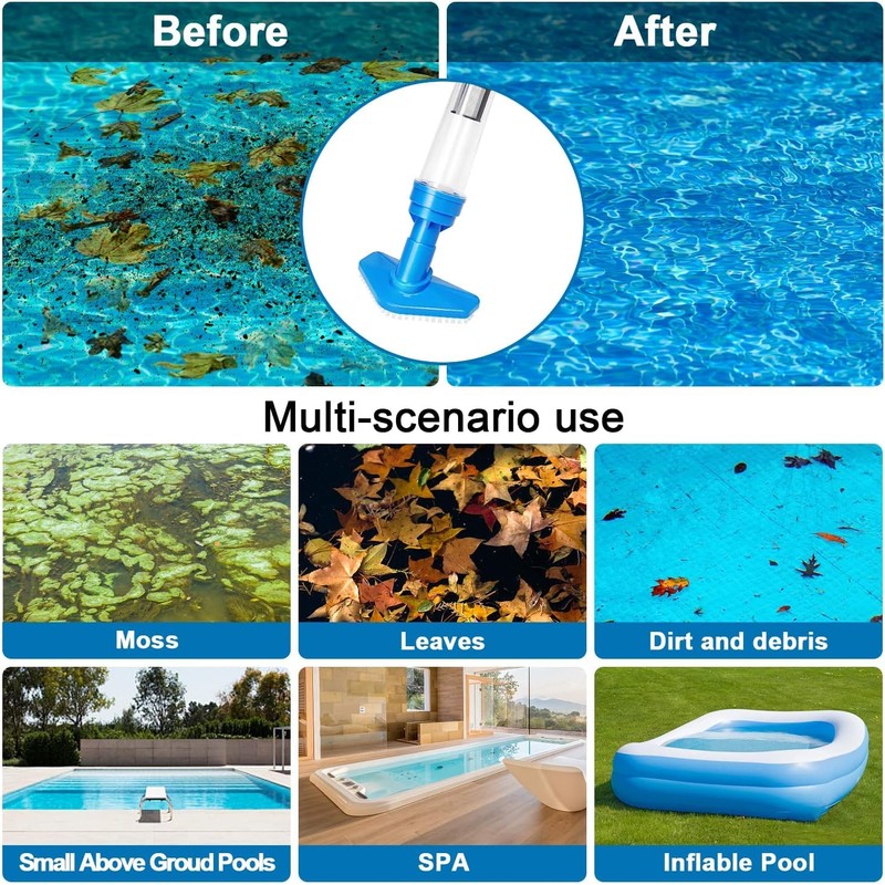 Afras Industries Rechargeable Cordless Electric Vacuum Cleaner for Pool and