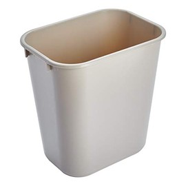 Rubbermaid Rubbermaid Commercial Products Receptacle Wastebasket, 3.25-Gallon/12-Quart, Beige, Plastic, Garbage Can for Home/Office, Fits Under Desk/Sink/Cabinet, Pack of 12