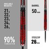 Harrows Fire Inferno 90% Tungsten Steel Tip Darts Set 22g,