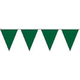Green Poly Pennant String Garage Sales Parking Lot 48 - 12" X 18" Pennants on 105' String
