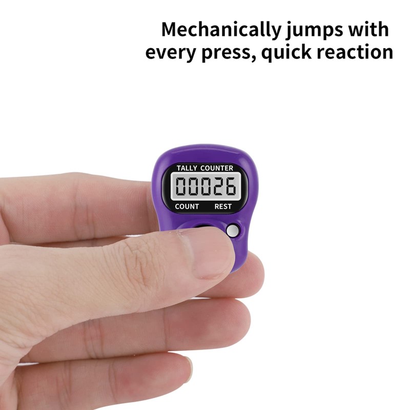 Hand Held Finger Counter, 5 Digit LCD Row Tally Counter