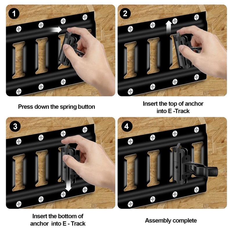 6 Pack E-Track Tool Holders |E Track Accessories for Enclosed