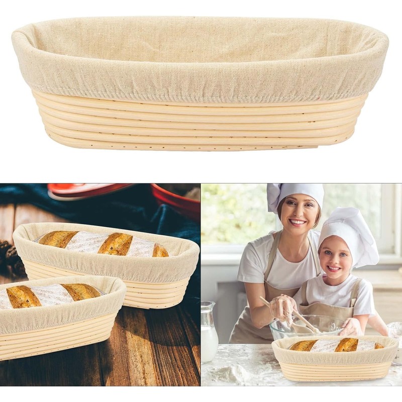 30cm/12 inch Oval Long Banneton Brotform Bread Dough Proofing Rising
