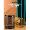 QOBIMOON Mesh Wastebasket Round Mesh Stainless Steel Wastebasket Trash Can