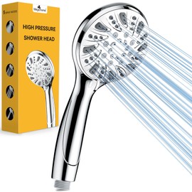 Magichome High Pressure Shower Head with 5 Modes, Power Shower Head Only, Premium Chrome-Plated Handheld Showerhead for Low Water Pressure