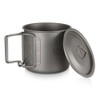 Lixada Lightweight Titanium 3 Pieces Set Titanium 750ml Pot 350ml