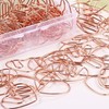 100Pcs Heart Shaped Paper Clips Iron Decorative Paperclips Set with