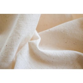 Burlas Calico Fabric, 100% Natural Cotton, 62" Wide, Medium Weight, Unbleached, Sustainable, for Arts and Crafts (3 Metre)