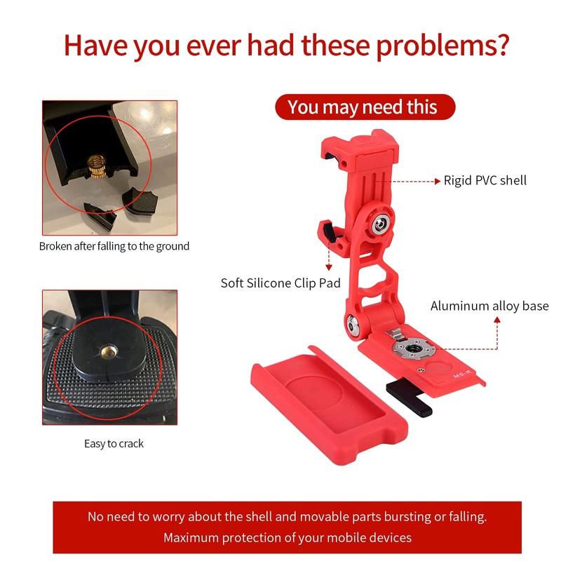 IFOOTAGE Phone Tripod Mount, Smartphone Tripod Adapter with 38mm/50mm Base