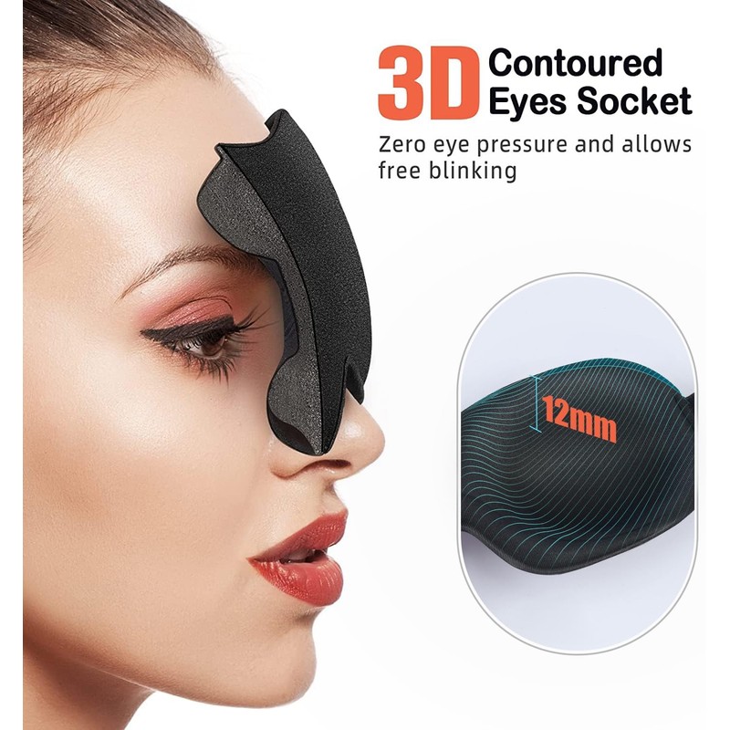 Sleep Mask Invisible Alar Deep Orbit 3D Eye Mask Ultra