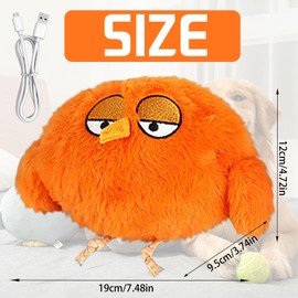 YOUYIKE Moving Dog Toy, Dog Toy, Movable Electric, Interactive Dog Ball Toy, Active Moving Pet Plush Toy for Pets, Dogs, Training Ball (Orange)