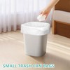 110 Count-Small Garbage Bags,Bathroom Garbage Bags, 15L White Garbage Bags