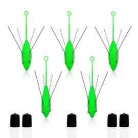 Aollerfilery Premium 5-Piece Set of Sputnik Sinker Fishing Weights - Heavy-Duty Long Tail Spider Sinkers for Saltwater Surf Casting, Catfishing, and Beach Adventures in Ocean Sea Sand (3, Ounces)