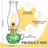 Cywinfow Lantern Kerosene Lamp Vintage Kerosene Lamp L392G (Green-Gold)