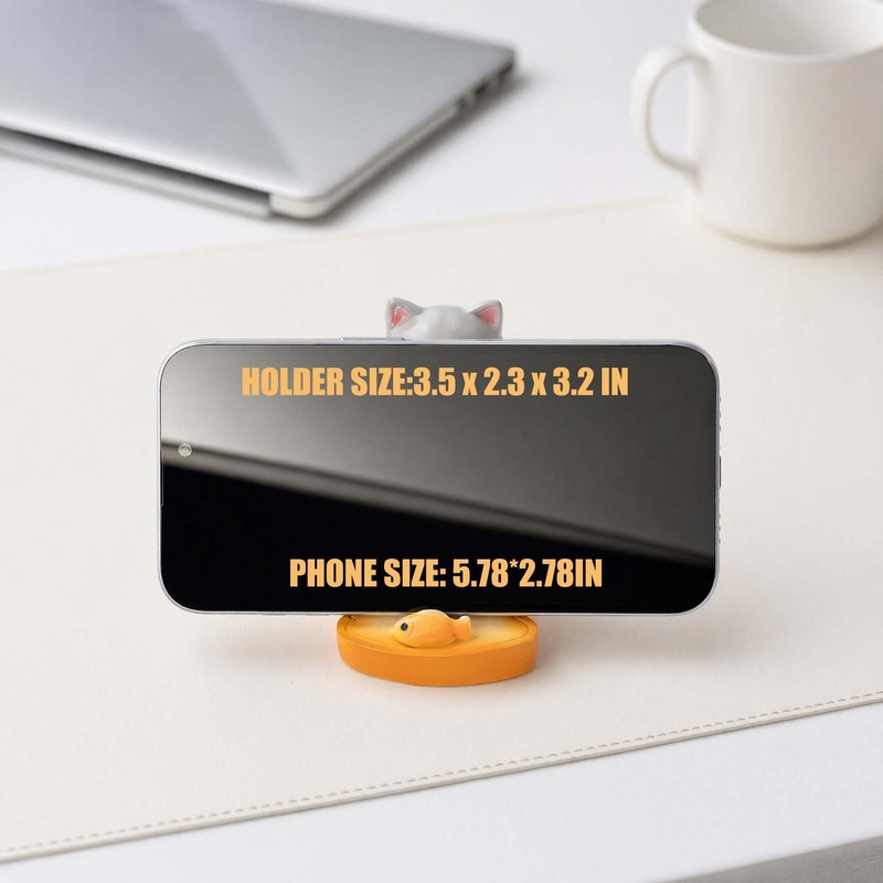 Oinas Cute Cat Phone Stand - Phone Holder with Silicone