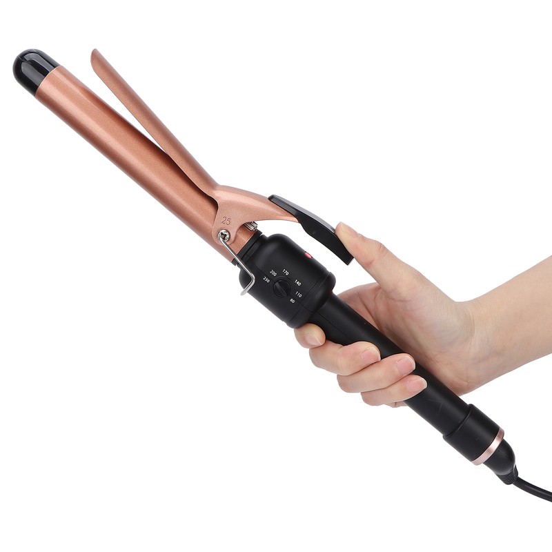 Curling Iron Wand Adjustable Temperature Ceramic Barrel Hair Curler 25mm