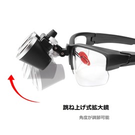 Kurtvenid 3.5x Magnifier 3.5X Binocular Magnifier Dual Use Adjustable Interpupillary Distance Removable, DY-117-3.5X (Black)