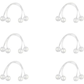 Paquete de 6 Pares de Bolitas Pelo Bandas para Cabello Transparentes Ligas Elásticas con Doble Esfera Efecto Cristal Accesorios de Peinado para Niñas y Mujer Set de Coletas Escolares Resistentes