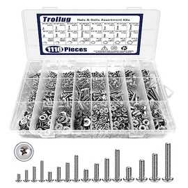1110PCS Nuts and Bolts Assortment Kit, Stainless Steel Hardware Assortment Kit with Assorted Screws, Nuts, Bolts and Washers（#4-40#6-32#8-32#10-24）