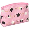 Maeda Dyeing 111929 Wafu Biyori Cat Bottom Pouch Pink