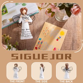 SIGUEJOR Happy Birthday Gift, Hand-Painted Resin Birthday Sculpture, Perfect for Celebrating Birthdays, Unique Keepsake for Friends, Family, and Loved Ones (Happy Birthday)