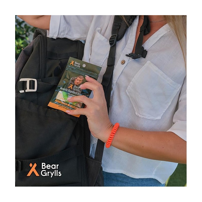 Bear Grylls Mosquito Repellent Bracelets for Adults & Kids -
