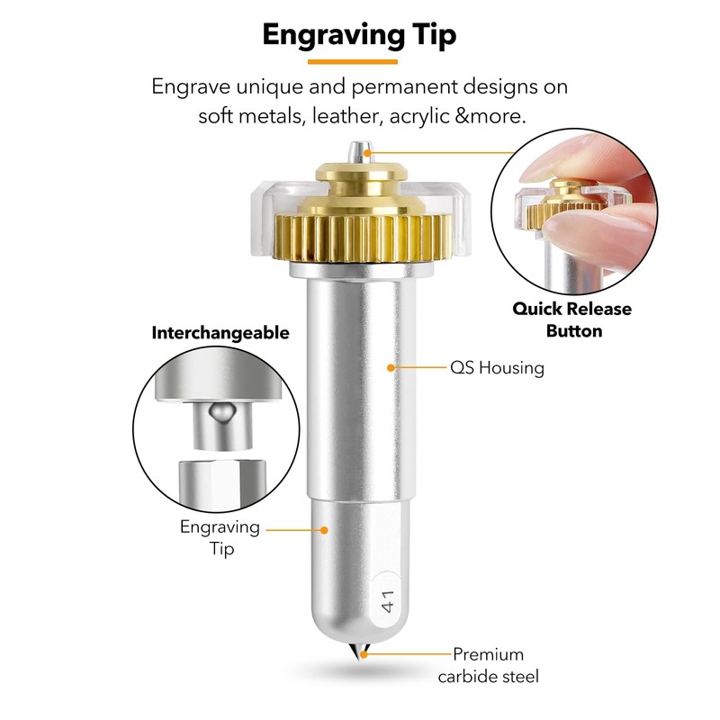 Engraving Tip with Housing Compatibale with Maker/Maker 3/Maker 4, Premium