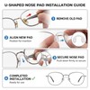 15 Pcs U Shaped Silicone Eyeglasses Nose Pads,Screw-in Glasses Nose