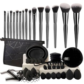 49 Piezas Set de Brochas de Maquillaje Profesional Completo, Juego de Brochas para Viajes y Uso Diario, Juego de Brochas para Maquillar Ojos Mejillas 