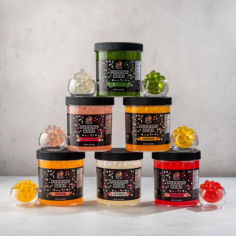 Popping Boba Pearls | Lychee Flavor | 1LB (454g) |