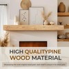 YLYHSST 60" Fireplace Mantel, 5'' Thick Handmade Hollow Solid Wood