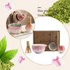Emooncn Matcha Set Rosa Matcha Tee Set,Matcha Schale mit Ausgießer