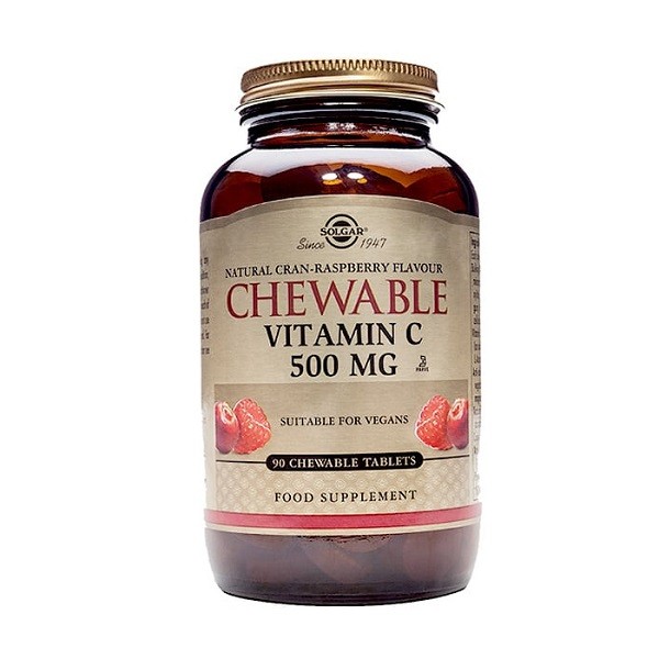 Solgar Vitamin C (500mg) Natural Cran-Raspberry Flavour 90chew.tabs