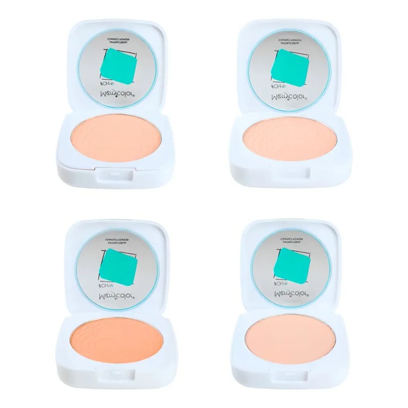 Polvo Compacto Maquillaje 10g 4 Tonos 12pzas 4 Tonos