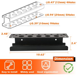 ULIBERMAGNET Magnetic Screwdriver Rack,Heavy Duty Magnetic Tool Holder,Pliers Organizer Rack for Screwdriver, Plier, Shears,Magnetic Mount Tools Rack for Garage,Tool Cart,Pegboards,Workbench