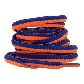 Lilybekind Premium SB Replacement Shoe Laces for Sneakers Athletic Oval Fat Shoelaces Thick Shoe Strings (Navy orange)