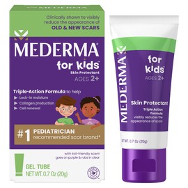 Mederma Scar Gel for Kids, Reduces the Appearance of Scars, #1 Pediatrician Recommended, Goes on Purple, Rubs in Clear, Kid Friendly, Grape Scent, 0.7