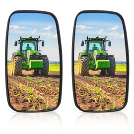 Tractor Side Mirrors Rearview Mirror Universal Truck Reversing Mirror Compatible with Tractor Truck Lawn Movers, Excavator, Lorry, 12.6x7.6inch, 2PCS