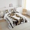 Feelyou Camo Deer Comforter Set Full Size Deer Antlers Army